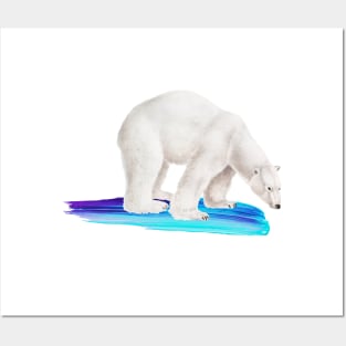 The polar bear and the painting Posters and Art